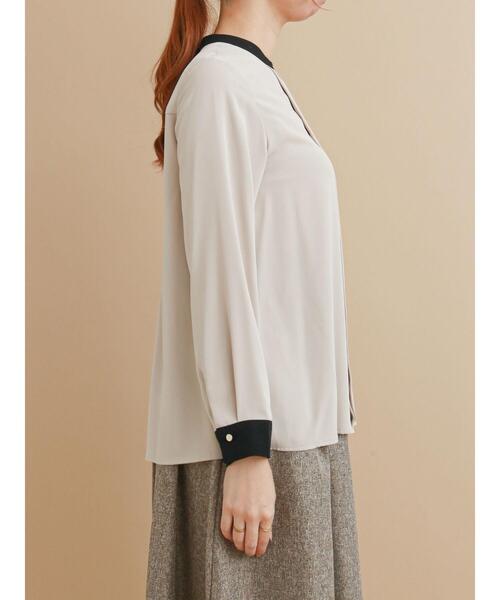 Te chichi（テチチ）の「バイカラーフロントタックブラウス（シャツ/ブラウス・レディース・ベージュ/オフホワイト・ﾌﾘ-）」の13枚目の写真