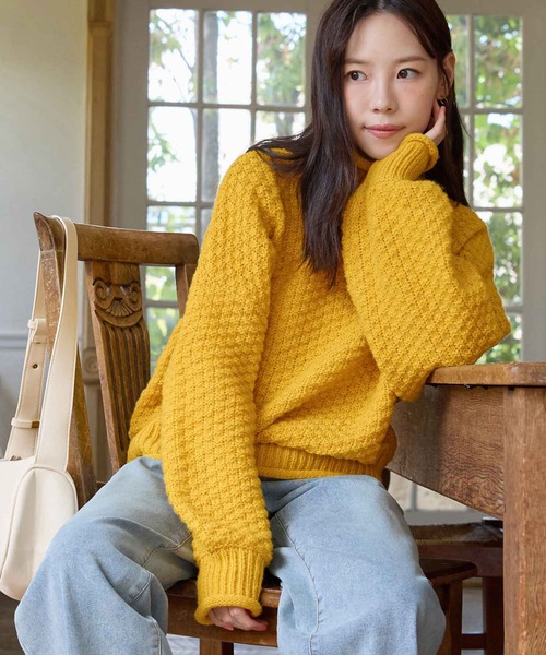 チャンキーニットプルオーバー（ニット/セーター）｜CHAN ME（チャンミ