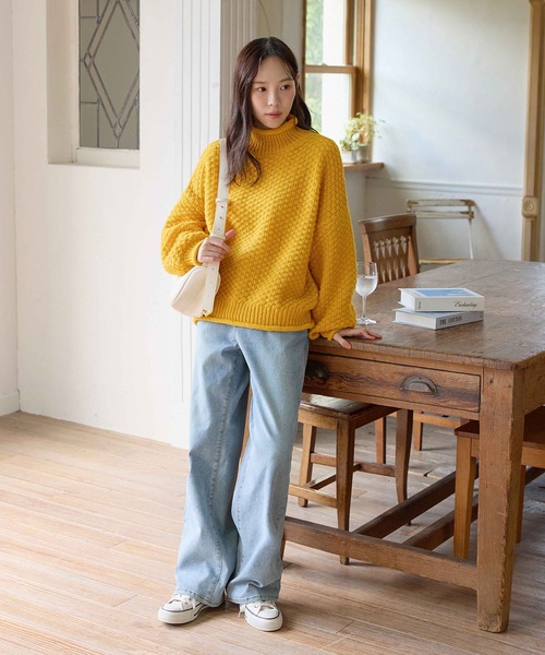 チャンキーニットプルオーバー（ニット/セーター）｜CHAN ME（チャンミ