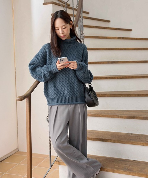 チャンキーニットプルオーバー（ニット/セーター）｜CHAN ME（チャンミ