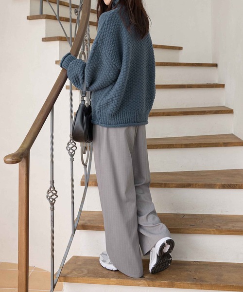 adidas originals チャンキーニット　グレー チャンキーニットプルオーバー（ニット/セーター）｜CHAN ME（チャンミ