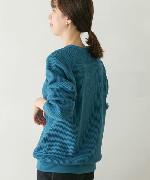 URBAN RESEARCH DOORS（アーバンリサーチドアーズ）の「『UR TECH』ワッフルロングスリーブTシャツ（Tシャツ/カットソー・メンズ・ベージュ系その他/ブルー系その他/グリーン/ネイビー・SMALL/X-LARGE/MEDIUM/LARGE）」の6枚目の写真