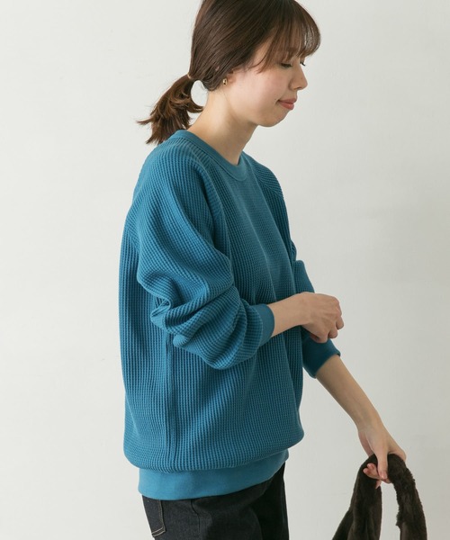 URBAN RESEARCH DOORS（アーバンリサーチドアーズ）の「『UR TECH』ワッフルロングスリーブTシャツ（Tシャツ/カットソー・メンズ・ベージュ系その他/ブルー系その他/グリーン/ネイビー・SMALL/X-LARGE/MEDIUM/LARGE）」の8枚目の写真