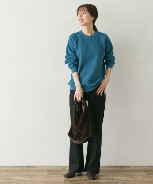 URBAN RESEARCH DOORS（アーバンリサーチドアーズ）の「『UR TECH』ワッフルロングスリーブTシャツ（Tシャツ/カットソー・メンズ・ベージュ系その他/ブルー系その他/グリーン/ネイビー・SMALL/X-LARGE/MEDIUM/LARGE）」の10枚目の写真