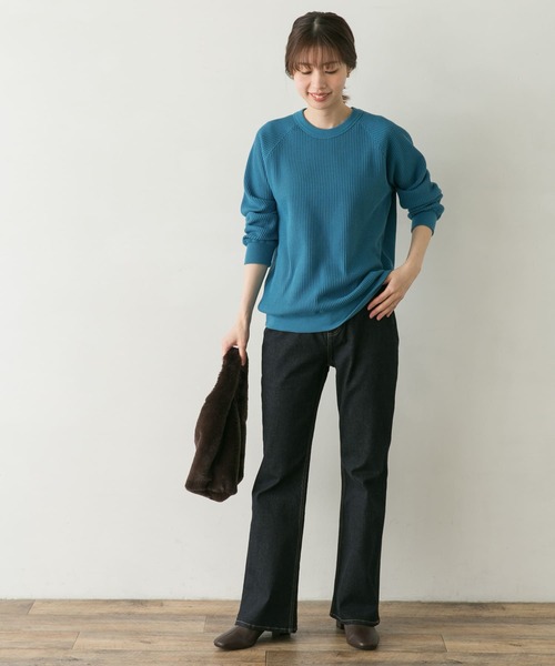 URBAN RESEARCH DOORS（アーバンリサーチドアーズ）の「『UR TECH』ワッフルロングスリーブTシャツ（Tシャツ/カットソー・メンズ・ベージュ系その他/ブルー系その他/グリーン/ネイビー・SMALL/X-LARGE/MEDIUM/LARGE）」の11枚目の写真