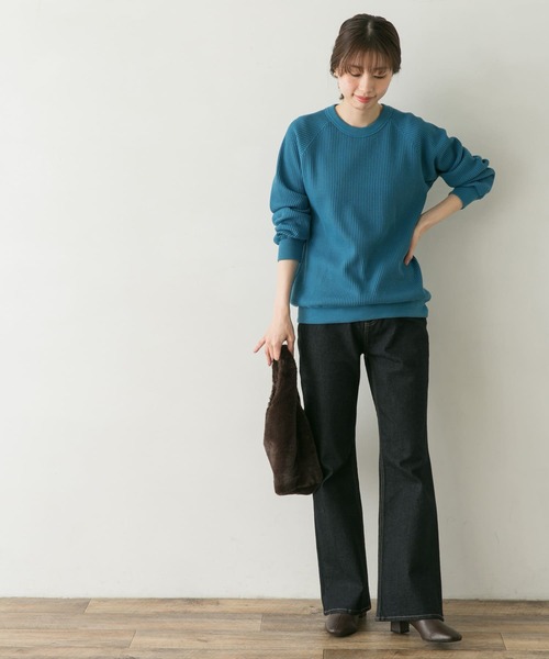 URBAN RESEARCH DOORS（アーバンリサーチドアーズ）の「『UR TECH』ワッフルロングスリーブTシャツ（Tシャツ/カットソー・メンズ・ベージュ系その他/ブルー系その他/グリーン/ネイビー・SMALL/X-LARGE/MEDIUM/LARGE）」の12枚目の写真