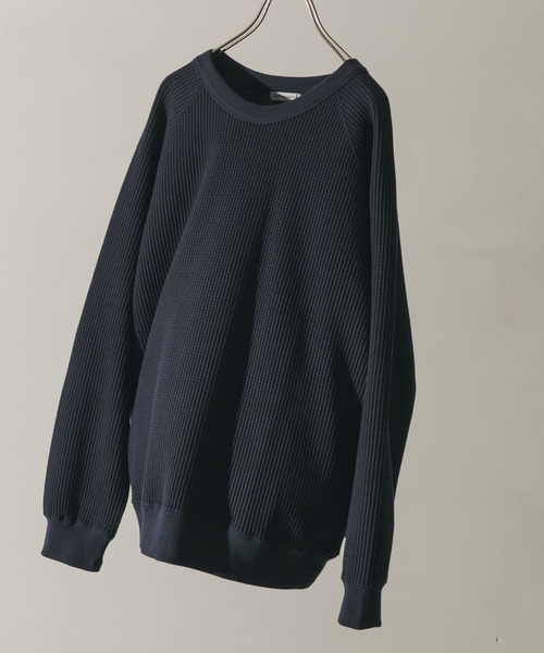 URBAN RESEARCH DOORS（アーバンリサーチドアーズ）の「『UR TECH』ワッフルロングスリーブTシャツ（Tシャツ/カットソー・メンズ・ベージュ系その他/ブルー系その他/グリーン/ネイビー・SMALL/X-LARGE/MEDIUM/LARGE）」の16枚目の写真