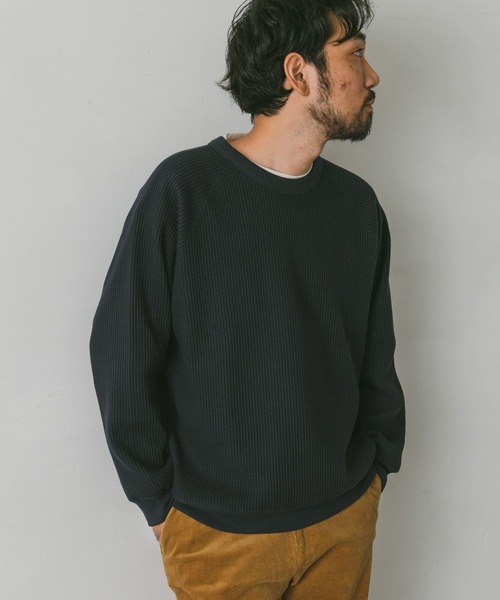 URBAN RESEARCH DOORS（アーバンリサーチドアーズ）の「『UR TECH』ワッフルロングスリーブTシャツ（Tシャツ/カットソー・メンズ・ベージュ系その他/ブルー系その他/グリーン/ネイビー・SMALL/X-LARGE/MEDIUM/LARGE）」の17枚目の写真