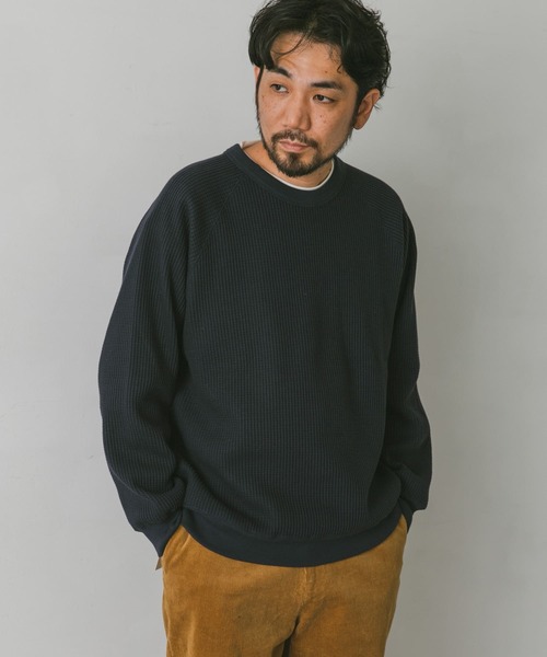 URBAN RESEARCH DOORS（アーバンリサーチドアーズ）の「『UR TECH』ワッフルロングスリーブTシャツ（Tシャツ/カットソー・メンズ・ベージュ系その他/ブルー系その他/グリーン/ネイビー・SMALL/X-LARGE/MEDIUM/LARGE）」の19枚目の写真