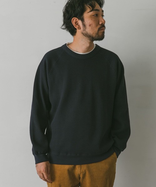 URBAN RESEARCH DOORS（アーバンリサーチドアーズ）の「『UR TECH』ワッフルロングスリーブTシャツ（Tシャツ/カットソー・メンズ・ベージュ系その他/ブルー系その他/グリーン/ネイビー・SMALL/X-LARGE/MEDIUM/LARGE）」の20枚目の写真