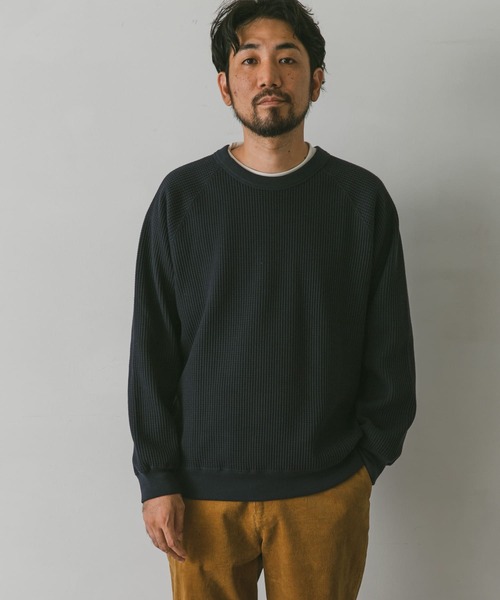 URBAN RESEARCH DOORS（アーバンリサーチドアーズ）の「『UR TECH』ワッフルロングスリーブTシャツ（Tシャツ/カットソー・メンズ・ベージュ系その他/ブルー系その他/グリーン/ネイビー・SMALL/X-LARGE/MEDIUM/LARGE）」の21枚目の写真