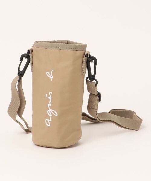 agnes b.(アニエスベー)の「GL11 E BOTTLE HOLDER ロゴ刺繍 ドリンクホルダー(エコバッグ/サブバッグ・キッズ・ベージュ・FREE)」の2枚目の写真