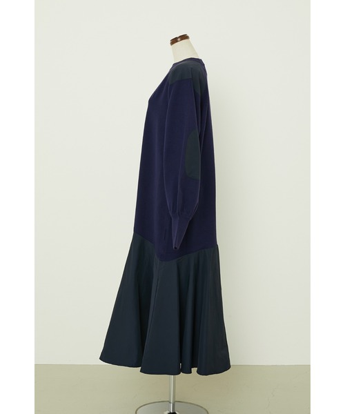 HeRIN.CYE ニットワンピース　Elbow patch knit OP HeRIN.CYE（ヘリンドットサイ）の「Elbow patch knit OP（ワンピース