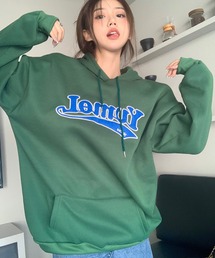 韓国風ビッグシルエット フーディー カレッジロゴ スウェット&パーカー
