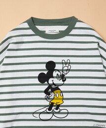 FREAK'S STORE | 【WEB限定】DISNEY(ディズニー)　ミッキーマウス/別注ボーダーロンTEE(Tシャツ/カットソー)