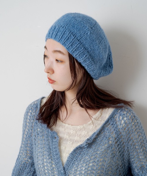 Kastane（カスタネ）の「Cie mohair beret（ハンチング/ベレー帽・レディース・ピンク/ブラック/ブルー・FREE）」の7枚目の写真