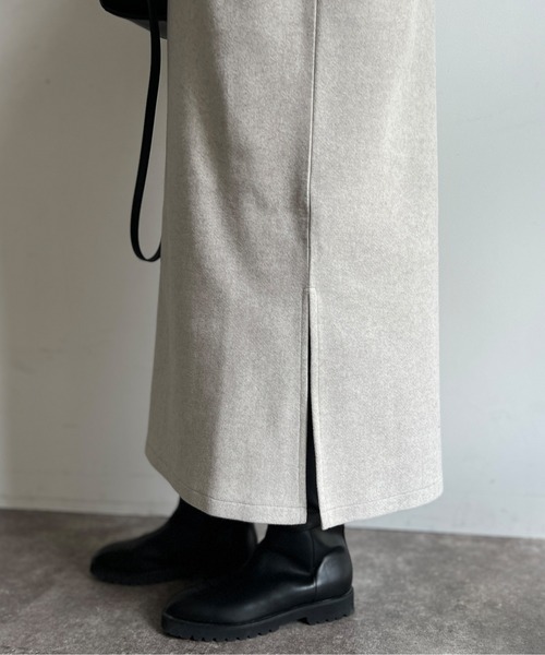 Chez toi(シェトワ)の「ニットプルオーバー×カフタンワンピース(ワンピース・レディース・アイボリー/チャコールグレー/ブラウン/オレンジ・FREE)」の15枚目の写真