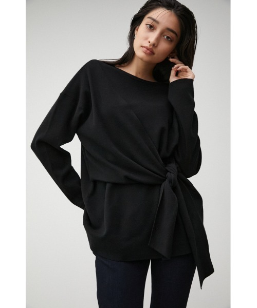 FRONT TIE DESIGN KNIT TOPS/フロントタイデザインニット