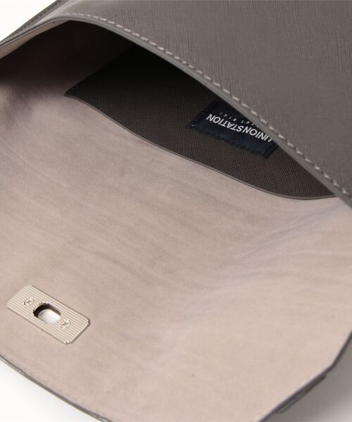 UNION STATION（ユニオンステーション）の「サフィアーノレザークラッチバッグ（クラッチバッグ・メンズ・チャコールグレー/ブラック・FREE）」の12枚目の写真