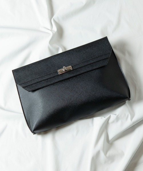 UNION STATION（ユニオンステーション）の「サフィアーノレザークラッチバッグ（クラッチバッグ・メンズ・チャコールグレー/ブラック・FREE）」の2枚目の写真
