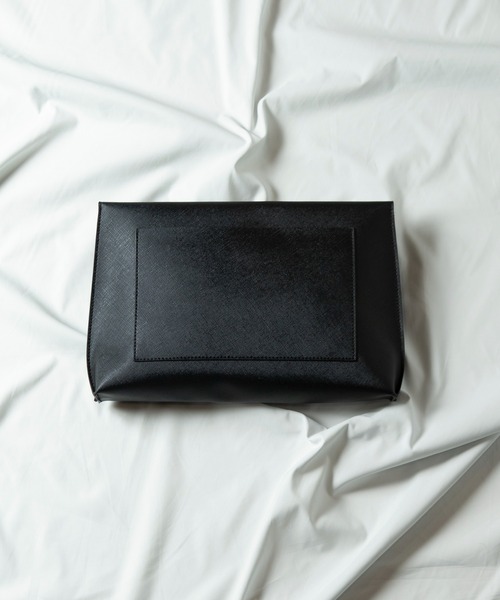 UNION STATION（ユニオンステーション）の「サフィアーノレザークラッチバッグ（クラッチバッグ・メンズ・チャコールグレー/ブラック・FREE）」の3枚目の写真