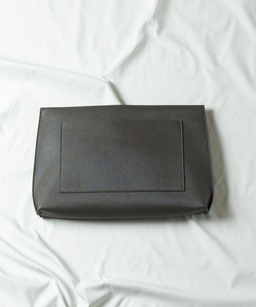 UNION STATION（ユニオンステーション）の「サフィアーノレザークラッチバッグ（クラッチバッグ・メンズ・チャコールグレー/ブラック・FREE）」の7枚目の写真