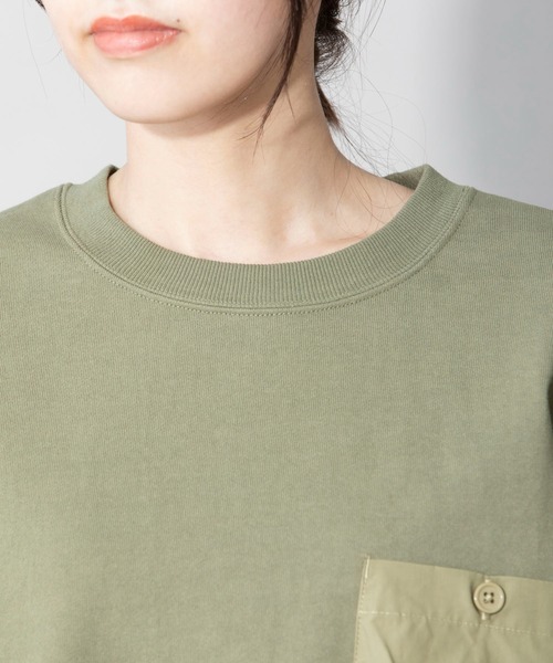 Munich（ミューニック）の「空紡糸ミニ裏毛ドルマンスリーブプルオーバー（スウェット・レディース・ライトカーキ/グレイッシュベージュ/アイボリー/ブラック・FREE）」の11枚目の写真