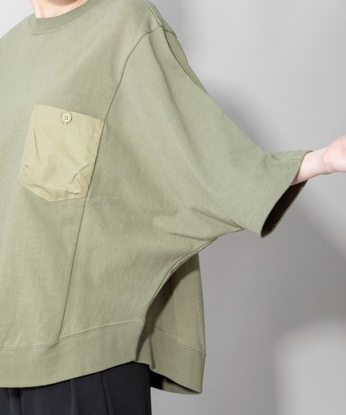 Munich（ミューニック）の「空紡糸ミニ裏毛ドルマンスリーブプルオーバー（スウェット・レディース・ライトカーキ/グレイッシュベージュ/アイボリー/ブラック・FREE）」の13枚目の写真