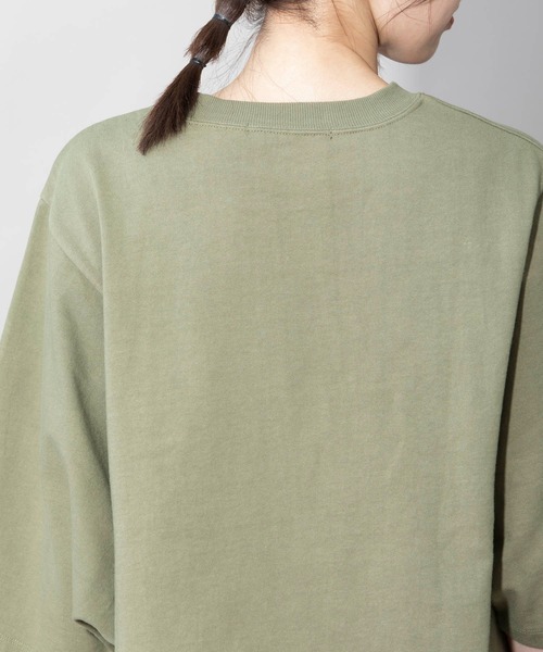 Munich（ミューニック）の「空紡糸ミニ裏毛ドルマンスリーブプルオーバー（スウェット・レディース・ライトカーキ/グレイッシュベージュ/アイボリー/ブラック・FREE）」の12枚目の写真