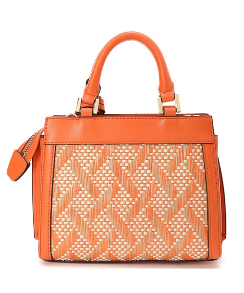Guess（ゲス）の「KATEY Mini Satchel（ハンドバッグ・レディース・ブラック/オレンジ・ONE SIZE）」の5枚目の写真