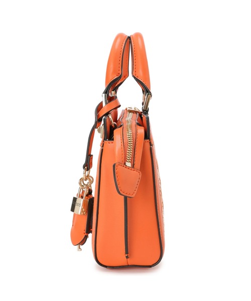 Guess（ゲス）の「KATEY Mini Satchel（ハンドバッグ・レディース・ブラック/オレンジ・ONE SIZE）」の7枚目の写真