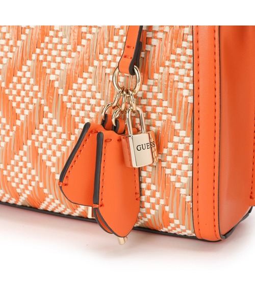 Guess（ゲス）の「KATEY Mini Satchel（ハンドバッグ・レディース・ブラック/オレンジ・ONE SIZE）」の12枚目の写真