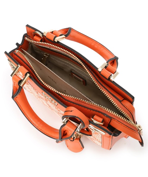 Guess（ゲス）の「KATEY Mini Satchel（ハンドバッグ・レディース・ブラック/オレンジ・ONE SIZE）」の10枚目の写真