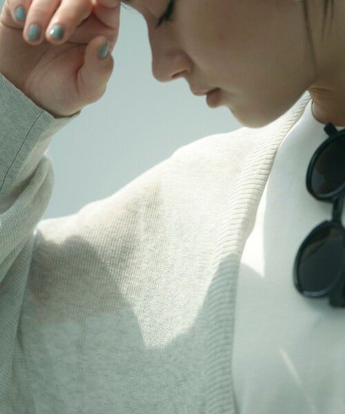 coen(コーエン)の「サラコVネックシアーニットカーディガン(カーディガン/ボレロ・レディース・ライトグレー/ベージュ/オレンジ/ケリー/ロイヤルブルー/ブラック・FREE)」の13枚目の写真