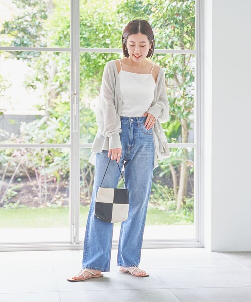 coen(コーエン)の「サラコVネックシアーニットカーディガン(カーディガン/ボレロ・レディース・ライトグレー/ベージュ/オレンジ/ケリー/ロイヤルブルー/ブラック・FREE)」の14枚目の写真