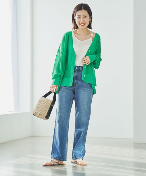 coen(コーエン)の「サラコVネックシアーニットカーディガン(カーディガン/ボレロ・レディース・ライトグレー/ベージュ/オレンジ/ケリー/ロイヤルブルー/ブラック・FREE)」の22枚目の写真