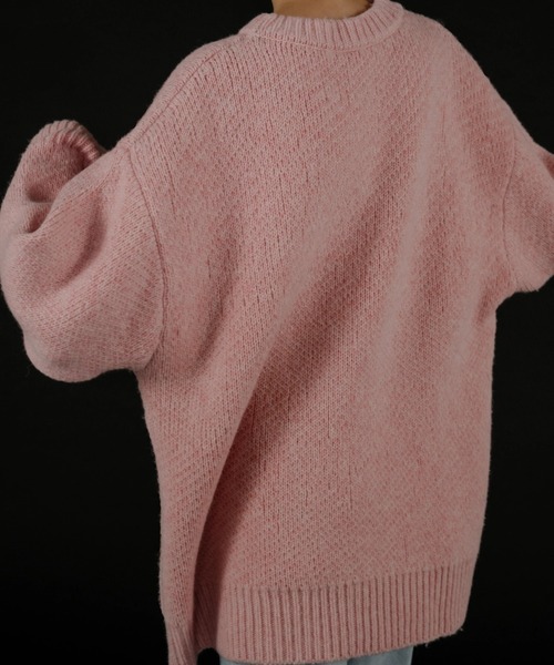 WILLFULLY（ウィルフリー）の「new jacquard big silhouette knit（ニット/セーター・レディース・ブラック/ベビーピンク/ホワイト系/グレー・FREE）」の6枚目の写真