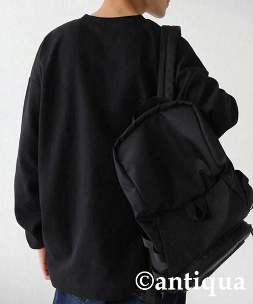 antiqua（アンティカ）の「綿混サカリバ生地ベーシックロンT（Tシャツ/カットソー・レディース・ホワイト/ブラック/ダークグレー・FREE）」の12枚目の写真