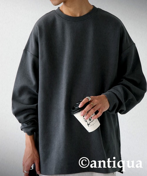 antiqua（アンティカ）の「綿混サカリバ生地ベーシックロンT（Tシャツ/カットソー・レディース・ホワイト/ブラック/ダークグレー・FREE）」の13枚目の写真