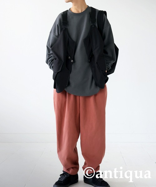 antiqua（アンティカ）の「綿混サカリバ生地ベーシックロンT（Tシャツ/カットソー・レディース・ホワイト/ブラック/ダークグレー・FREE）」の18枚目の写真