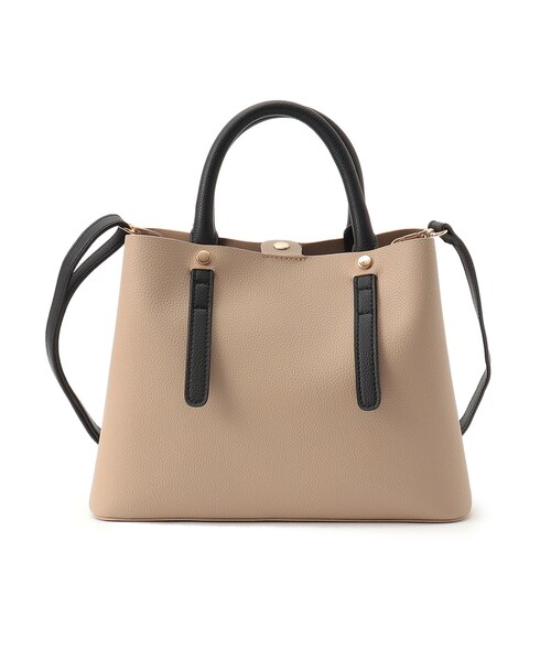 SHOO・LA・RUE（シューラルー）の「◆【2WAY】仕切りトートバッグ（トートバッグ・レディース・ブラック/グレー/ベージュ系4/イエロー・00）」の8枚目の写真