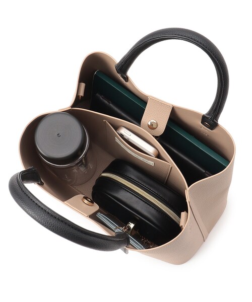 SHOO・LA・RUE（シューラルー）の「◆【2WAY】仕切りトートバッグ（トートバッグ・レディース・ブラック/グレー/ベージュ系4/イエロー・00）」の14枚目の写真