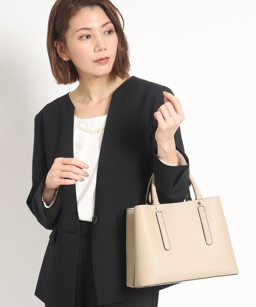 SHOO・LA・RUE（シューラルー）の「◆【2WAY】仕切りトートバッグ（トートバッグ・レディース・ブラック/グレー/ベージュ系4/イエロー・00）」の17枚目の写真