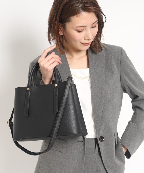 SHOO・LA・RUE（シューラルー）の「◆【2WAY】仕切りトートバッグ（トートバッグ・レディース・ブラック/グレー/ベージュ系4/イエロー・00）」の20枚目の写真