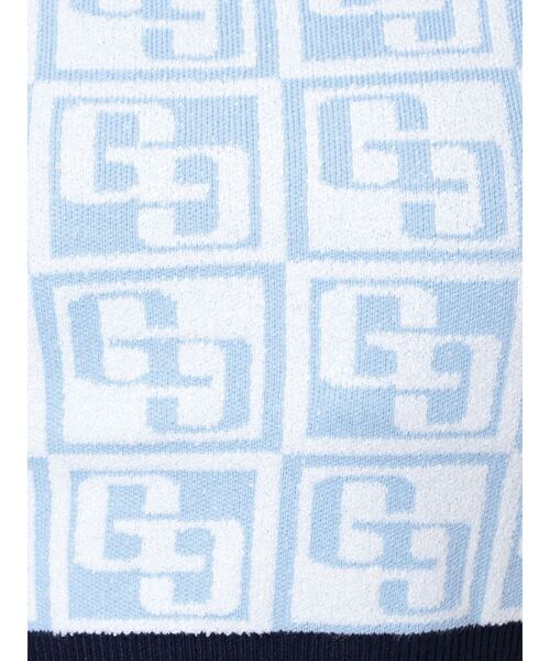 GYDA（ジェイダ）の「GG TILE PATTERN SHORTニットトップス（ニット/セーター・レディース・ブラック/ライトブルー/ベージュ・FREE）」の17枚目の写真
