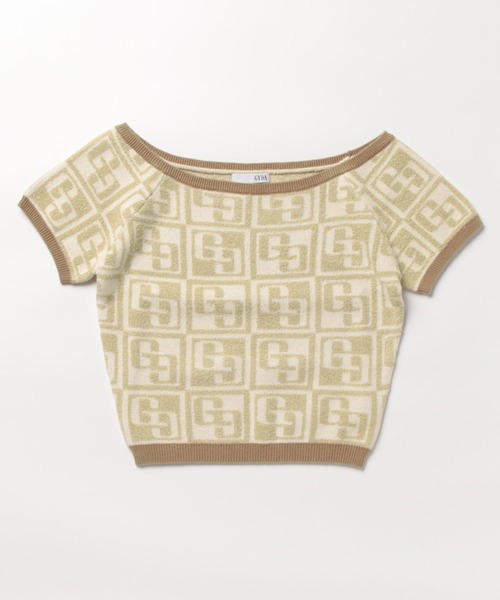 GYDA（ジェイダ）の「GG TILE PATTERN SHORTニットトップス