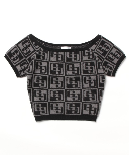 GYDA（ジェイダ）の「GG TILE PATTERN SHORTニットトップス