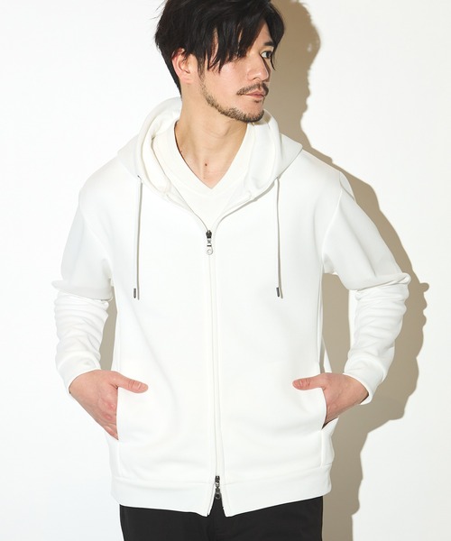 UNION STATION（ユニオンステーション）の「鹿の子ダンボールジップパーカー（パーカー・メンズ・ホワイト/ベージュ/ブルー・LL/L/M）」の19枚目の写真