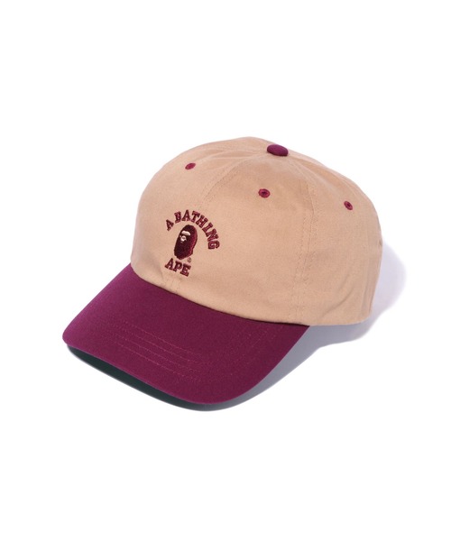 A BATHING APE（アベイシングエイプ）の「COLLEGE PANEL CAP M（キャップ・メンズ・ベージュ/ネイビー/レッド/グレー/ブラック・FREE）」の4枚目の写真