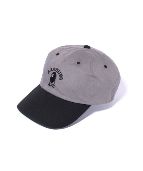 A BATHING APE（アベイシングエイプ）の「COLLEGE PANEL CAP M（キャップ・メンズ・ベージュ/ネイビー/レッド/グレー/ブラック・FREE）」の3枚目の写真